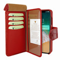 Piel Frama iPhone X / Xs WalletMagnum Leather Case - Red Wild Cowskin-Crocodile