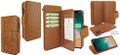 Piel Frama iPhone X / Xs WalletMagnum Leather Case - Tan Cowskin-Ostrich