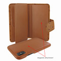 Piel Frama iPhone X / Xs WalletMagnum Leather Case - Tan Cowskin-Ostrich