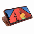 Piel Frama iPhone XR WalletMagnum Leather Case - Brown Cowskin-Crocodile