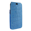 Piel Frama iPhone XR iMagnum Leather Case - Blue Cowskin-Crocodile