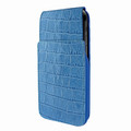 Piel Frama iPhone XR iMagnum Leather Case - Blue Cowskin-Crocodile