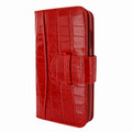 Piel Frama iPhone Xs Max WalletMagnum Leather Case - Red Cowskin-Crocodile