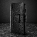 Piel Frama iPhone 13 Pro WalletMagnum Leather Case - Black Ostrich