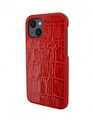 Piel Frama iPhone 13 Luxinlay Leather Case - Red Crocodile