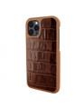 Piel Frama iPhone 13 Pro LuxInlay Leather Case - Brown Cowskin-Crocodile