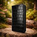 Piel Frama iPhone 13 Pro Max FramaSlimCards Leather Case - Black Cowskin-Crocodile