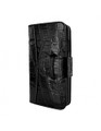 Piel Frama iPhone 14 WalletMagnum Leather Case - Black Cowskin-Crocodile