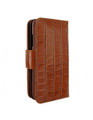 Piel Frama iPhone 14 WalletMagnum Leather Case - Brown Cowskin-Crocodile