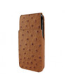Piel Frama iPhone 14 Pro | iPhone 14 iMagnum Leather Case - Tan Cowskin-Ostrich