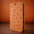 Piel Frama iPhone 14 Plus FramaSlimCards Leather Case - Tan Cowskin-Ostrich