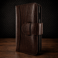Piel Frama iPhone 14 Plus WalletMagnum Leather Case - Brown Cowskin-Lizard