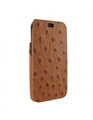 Piel Frama iPhone 14 Pro Max | iPhone 14 Plus iMagnum Leather Case - Tan Cowskin-Ostrich