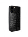 Piel Frama iPhone 14 Pro FramaSlimCards Leather Case - Black Cowskin-Lizard