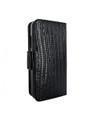 Piel Frama iPhone 14 Pro Max WalletMagnum Leather Case - Black Cowskin-Lizard