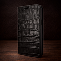 Piel Frama iPhone 15 Plus Black Crocodile FramaSlim Leather Case