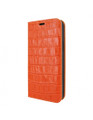 Piel Frama iPhone 15 Plus Orange Crocodile FramaSlim Leather Case