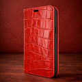 Piel Frama iPhone 15 Plus Red Crocodile FramaSlim Leather Case