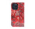 Piel Frama iPhone 15 Pro Max SPECIAL EDITION Red Flower FramaSlim Leather Case