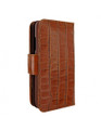 Piel Frama iPhone 15 Pro Max Brown Crocodile WalletMagnum Leather Case