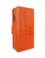 Piel Frama iPhone 15 Pro Max Orange Crocodile WalletMagnum Leather Case
