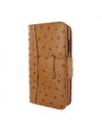 Piel Frama iPhone 15 Pro Max Tan Ostrich WalletMagnum Leather Case