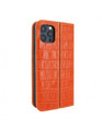 Piel Frama iPhone 15 Pro Orange Crocodile FramaSlim Leather Case