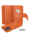 Piel Frama iPhone 15 Pro Orange Crocodile WalletMagnum Leather Case
