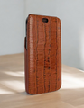 Piel Frama Brown Crocodile iMagnum Leather Case for iPhone 16 Pro | iPhone 16