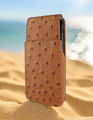 Piel Frama Tan Ostrich iMagnum Leather Case for iPhone 16 Pro | iPhone 16