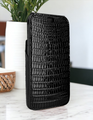 Piel Frama Black Lizard iMagnum Leather Case for iPhone 16 Pro Max | iPhone 16 Plus