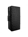 Piel Frama Black Ostrich WalletMagnum Leather Case for iPhone 16
