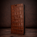 Piel Frama Brown Croco FramaSlimCards Leather Case for Samsung Galaxy S25 Ultra