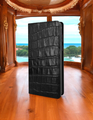 Piel Frama Black Croco FramaSlimCards Leather Case for Samsung Galaxy S25 Plus