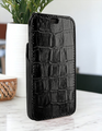 Piel Frama Black Crocodile iMagnum Leather Case for iPhone 16e