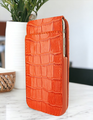Piel Frama Orange Crocodile iMagnum Leather Case for iPhone 16e