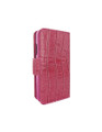 Piel Frama Pink Crocodile WalletMagnum Leather Case for iPhone 16e