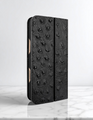 Piel Frama 537 Black Ostrich Folio Style Magnetic Leather Case for iPhone 17 Pro