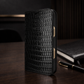 Piel Frama 537 Black Lizard Folio Style Magnetic Leather Case for iPhone 17 Pro
