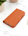 Piel Frama 527 Orange Folio Style Magnetic Leather Case for iPhone 17