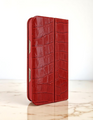 Piel Frama 527 Red Crocodile Folio Style Magnetic Leather Case for iPhone 17