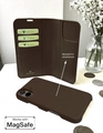 Piel Frama 527 Brown Lizard Folio Style Magnetic Leather Case for iPhone 17