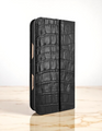 Piel Frama 532 Black Crocodile Folio Style Magnetic Leather Case for iPhone Air