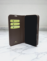 Piel Frama 532 Brown Lizard Folio Style Magnetic Leather Case for iPhone Air