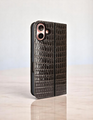 Piel Frama 524 Brown Lizard FramaSlim Book Style Leather Case for iPhone 17