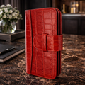 Piel Frama 540 Red Crocodile WalletMagnum Leather Case for iPhone 17 Pro Max
