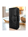 Piel Frama 525 Black Ostrich WalletMagnum Leather Case for iPhone 17