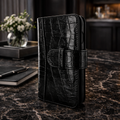 Piel Frama 530 Black Crocodile WalletMagnum Leather Case for iPhone Air