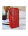 Piel Frama 530 Red Crocodile WalletMagnum Leather Case for iPhone Air