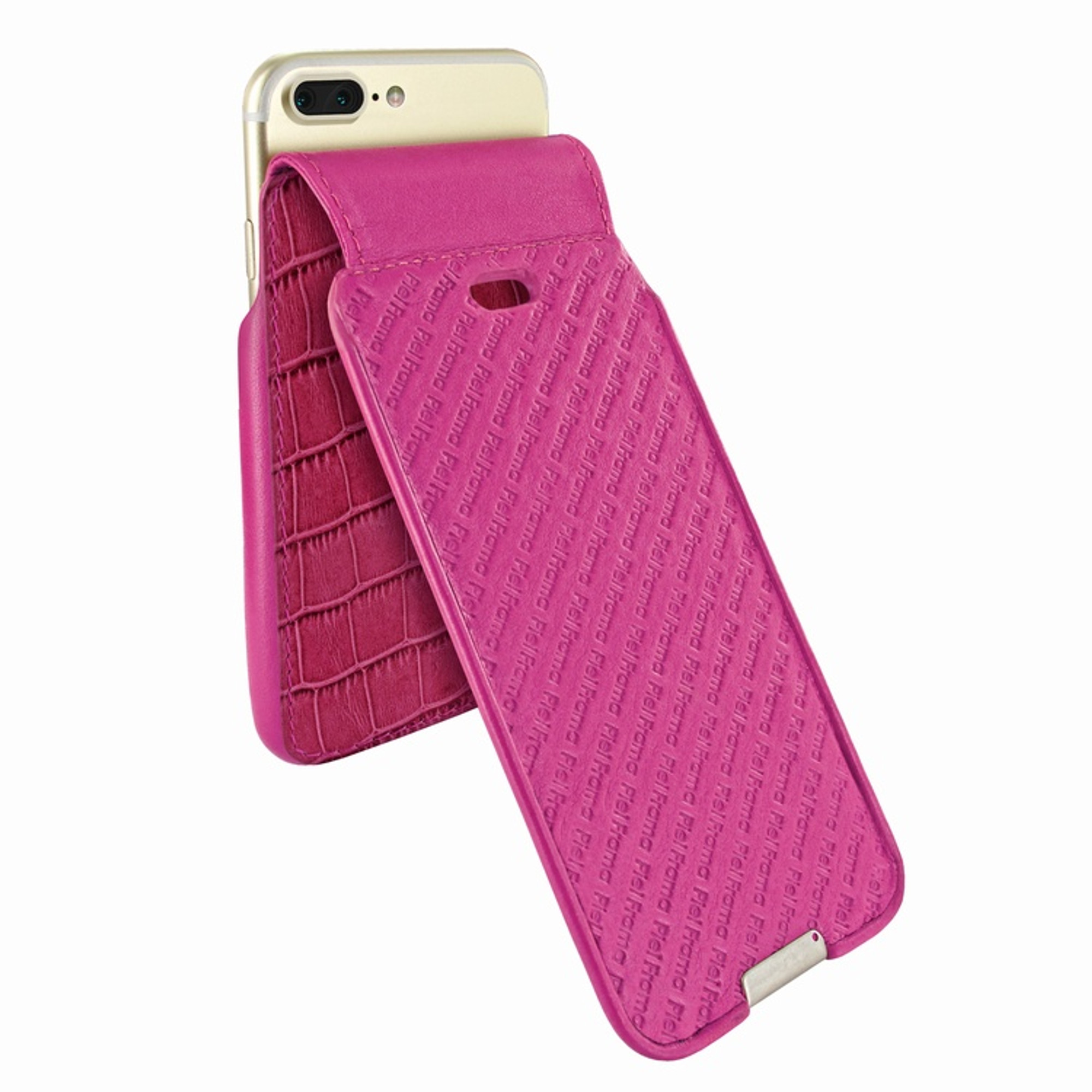 Piel Frama iPhone 6 Plus / 6S Plus / 7 Plus / 8 Plus UltraSliMagnum Leather  Case - Fuchsia Cowskin